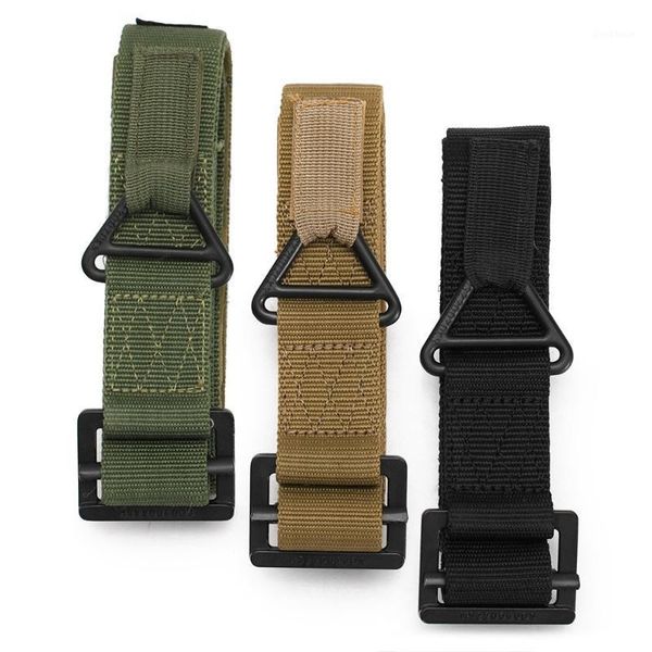 

waist support 120cm men's tactical belt outdoor casual army webbing buckle combat belt1, Black;gray