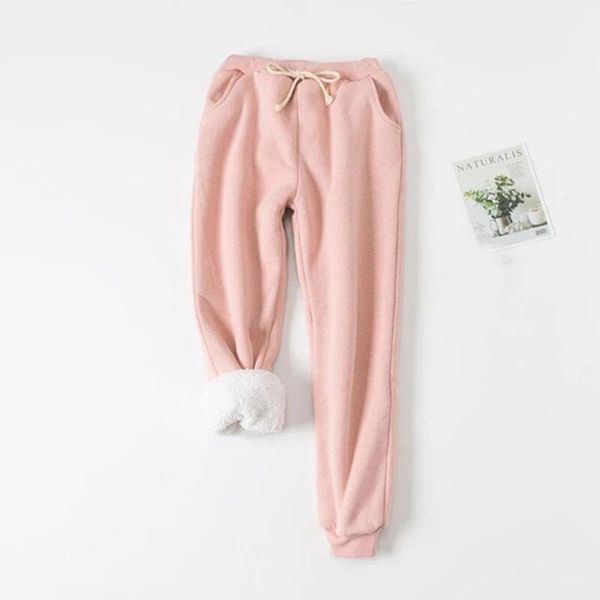 

comfy sweat pants autumn winter women fleece sweatpants trousers casual thick velvet loose cashmere sweatpants tracksuit cnt, Black;white