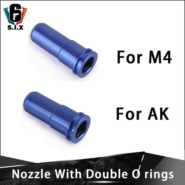 

double buse d'air à joint torique simple en aluminium à cnc haute étanchéité tactique pour m4 ak airsoft