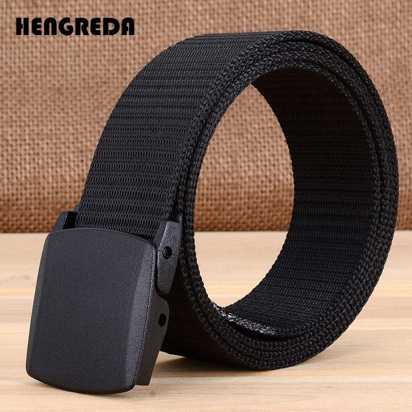 

belts men belt 2021 army adjustable outdoor travel tactical waist with plastic buckle for pants 120cm, Black;brown