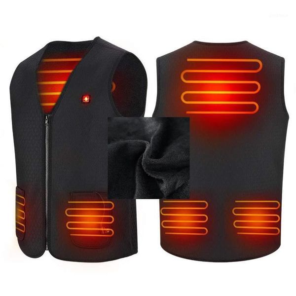 

outdoor t-shirts 2021 heating vest washable usb charging thermal warm control temperature for camping ski hiking golf cloth1, Gray;blue