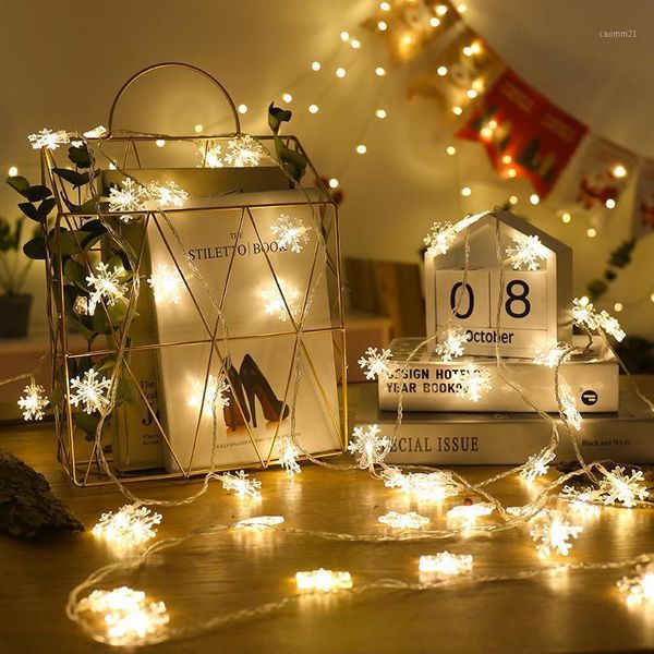 

christmas decorations for home new year 2020 snowflake 1m 3m lights string wedding christmas tree decorations navidad natal.q1