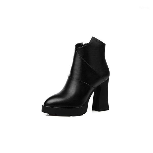 

2020 genuine leather winter boots women plate pattern lady high boot women winter boots luxury shoes designers1, Black