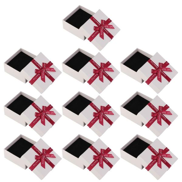 

10pcs bowknot jewelry small gift candy box paper gift box for party birthday