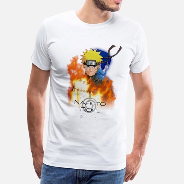 

uzumaki naruto and sasuke men's t-shirts fashion cool anime printed tshirt short sleeve tee hipster 2020 new summer tshirt, White
