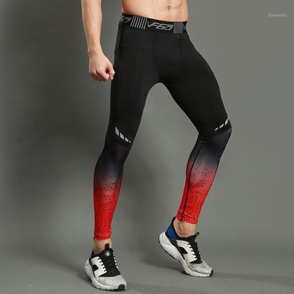 

running pants 3d printed pattern compression tights men's 2021 fitness tight leggings gyms sportswear breathable and quick-drying1, Black;blue