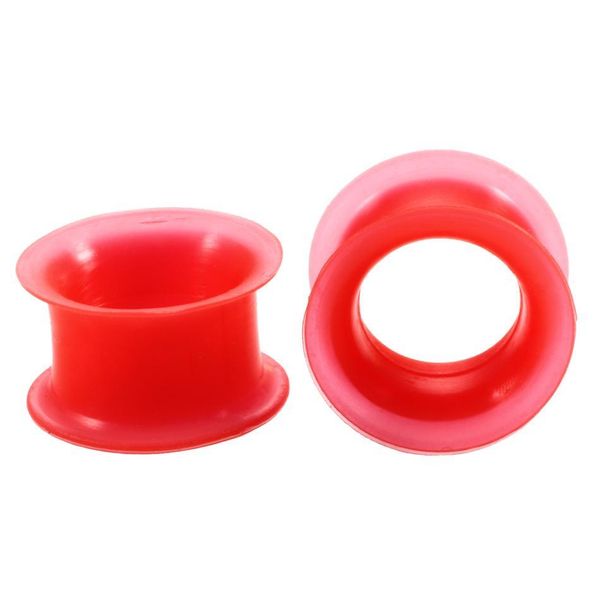 

2pc sile earrings double flare flexible plugs and tunnels solft gauge plugs piercing ear tunnel ear gauge expander stretcher q bbyenn, Silver