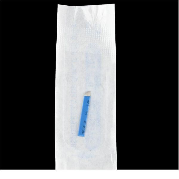 

50 pcs blue 14-pin permanent makeup manual eyebrow tattoo bevel blades 14 needle qylyuv