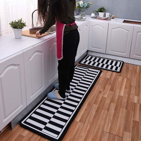 

non-slip kitchen mat modern bedroom entrance door mat game water-absorbent bedroom carpet simple geometric abstract printing