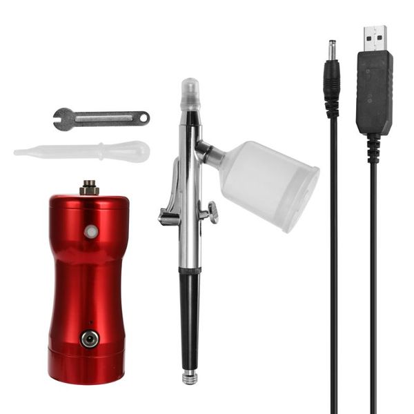 

kkmoon portable spray gun spray paint pump pen air compressor set for art painting craft cake model beautiful airbrush kits