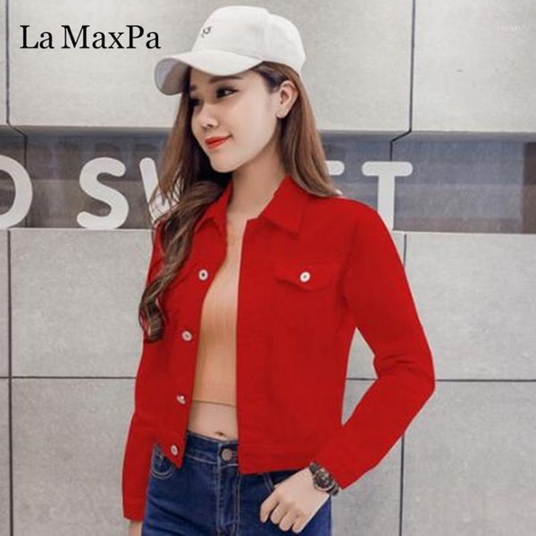 

new 2018 autumn winter women's denim jackets vintage casual white black coat female short slim jean jacket women basic coat1, Black;brown