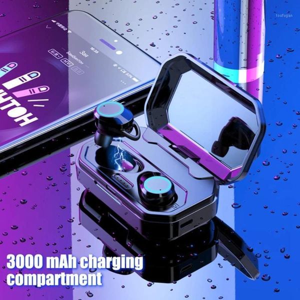 

qosea bluetooth headphone tws wireless earphone bluetooth 5.0 headset ipx7 waterproof earbuds with 3000mah battery capacity1