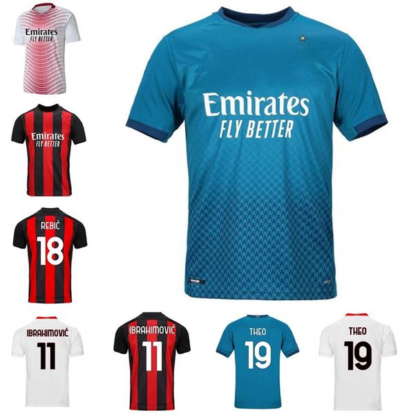 

2020 milan ibrahimovic soccer jersey kids kit 120th anniversary edition rebic r.leao romagnoli football jersey camisa milan 20/21, Black;yellow