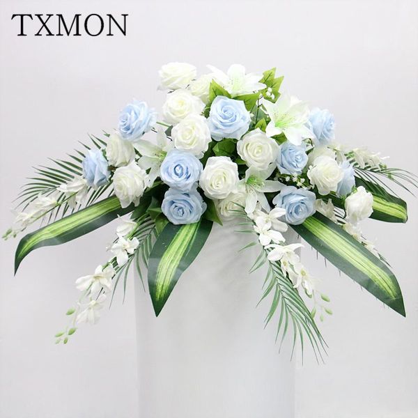 

simulation fake podium flower emcee table wedding decoration conference banquet business exhibition event sign-in table flowers