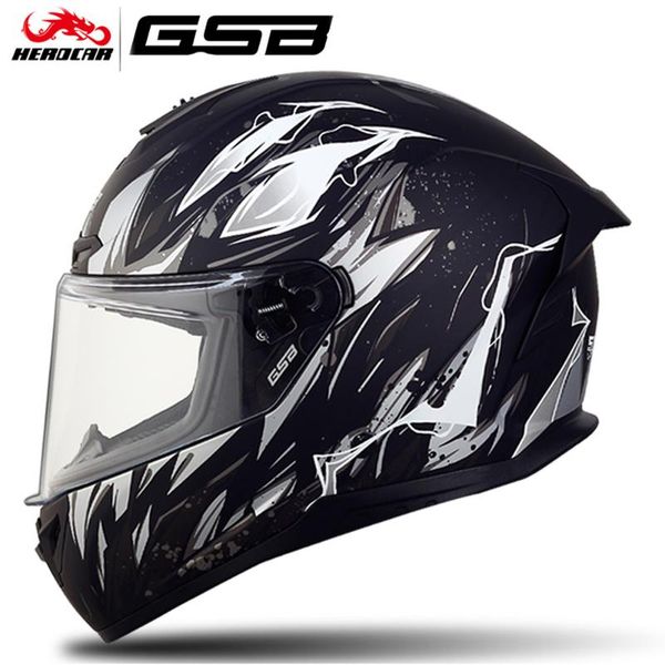 

motorcycle helmets gsb casco moto full face helmet abs material motor motocross capacete