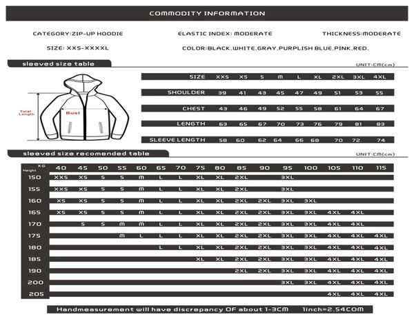 

2020 red velvet men women zipper hoodies 3d print fashion sweatshirt long sleeve coat plus size zipper hooded pullover sqclwe dh_bde, Black