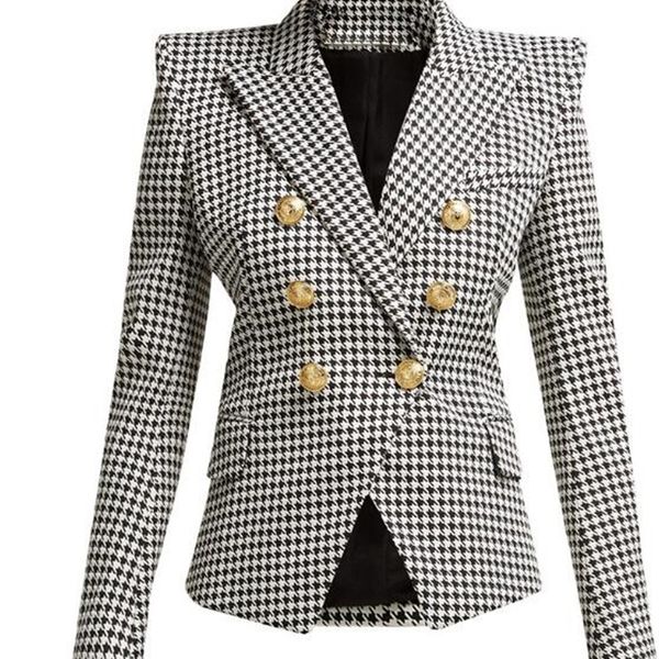 

ins new spring hign-end wholesale runway occident runway lapel neck long sleeves pocket button coat, White;black