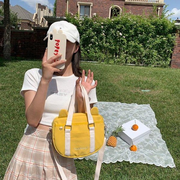 

new jk uniform bag cartoon bag wild single shoulder college students messenger simple solid colorportable small fresh