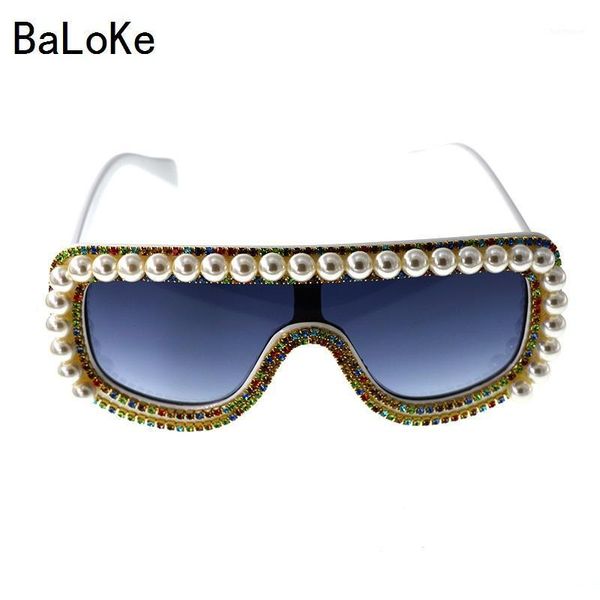 

fashion retro tassel baroque pearl sunglasses women's personalized beach rhinestones vintage circle big lady sun glasses female1, White;black