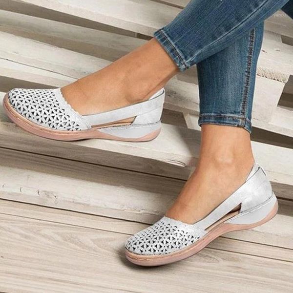 

sandals women wedges female casual woman shoes women's slip on hollow out pu vintage 2021 ladies comfortable plus size1, Black