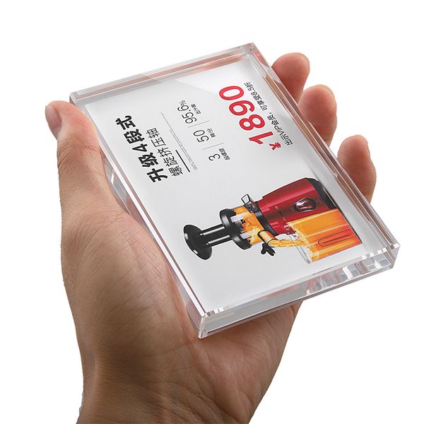 

clear lucite acrylic sign holder p frame logo block price menu poster business card display with magnets