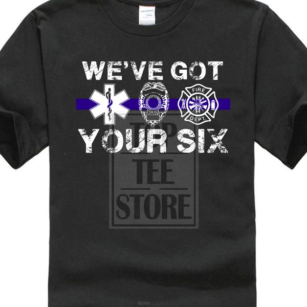 

2017 streetwear hip hop we've got your six thin blue line casual t shirt anime hip hop short t shirt sport hooded sweatshirt hoodie