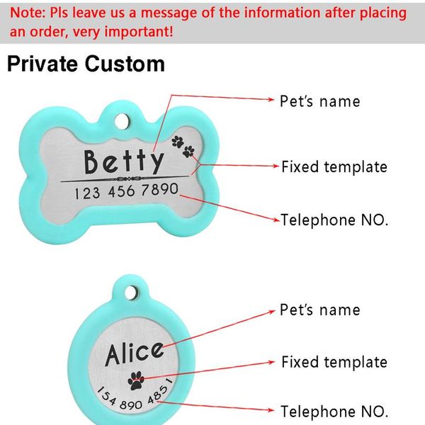 

luminous personalized dog id tag stainless steel customised dog tags engraving glowing pet nameplate training clic bbyyhu