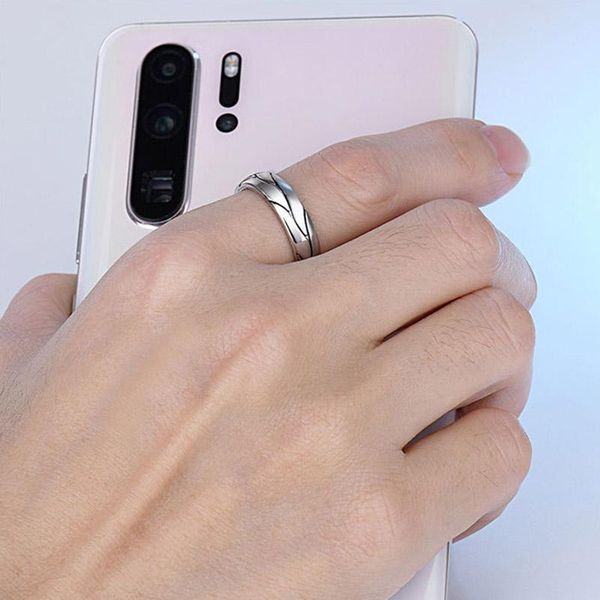 

яд подарки творческого виноградные листы fingure кольцо для мужчин регулируемой классических колец группа мужчина engagement wedding jewelry, Silver