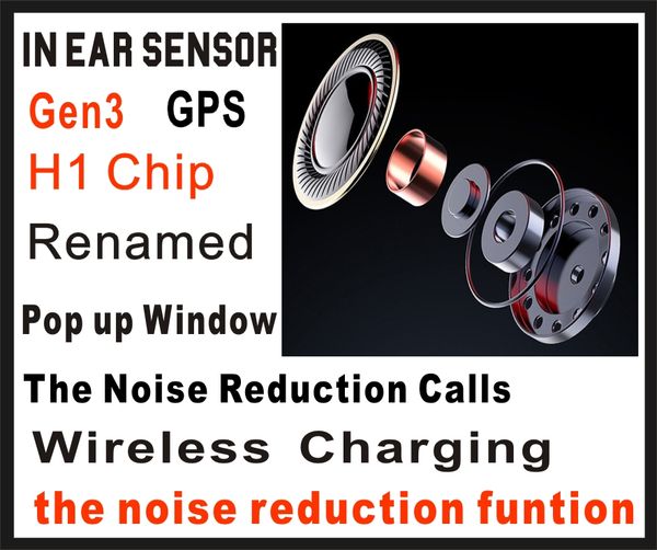 

new ap3 h1 chip earphone. transparent metal noise reduction earphone. third generation noise control earphone. high fidelity