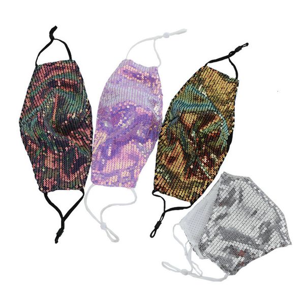 

new sequin face mask earloop protective masks summer sunscreen mask anti dust mouth cover fashion glitter designer mask
