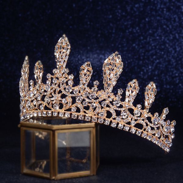 

ibaroque xianmei korean golden atmosphere dress luxury headdress super fairy bride wedding crown, Silver