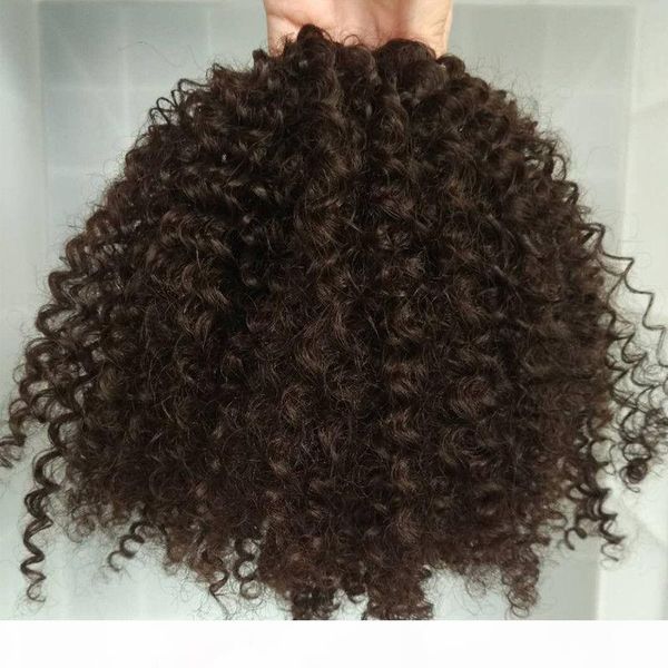 

beauty brown short high afro kinky curly puff ponytail with bang human hair extension drawstring ponytail for black women 140g natural puff