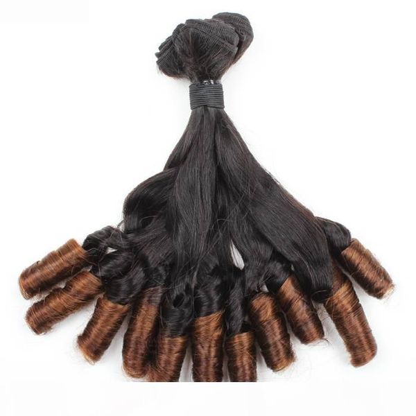

funmi hair 100a ombre t1b 4 bunchy spring curl 4bundles grade quality brazilian peruvian malaysian indian hair, Black