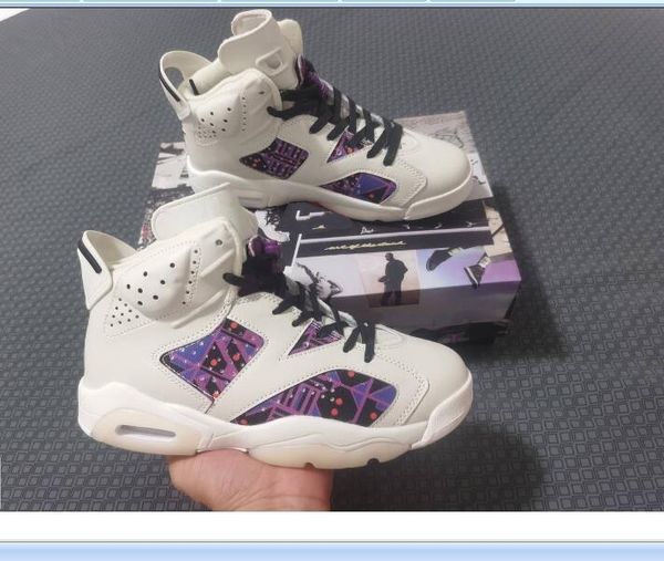 

2020 6s new arrival high white purple leather men outdoor shoes size 40-47