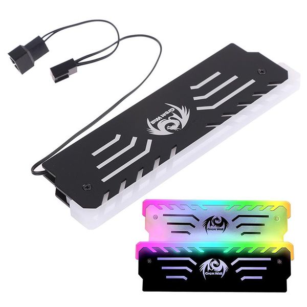 

heat sink 3pin memory cooling vest 256 rgb automatic light radiator cpu cooler aluminum heatsink for computer ram ddr3 dd