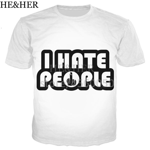 

i hate people summer cool for 3d print shirts funny graphic hippie men clothing