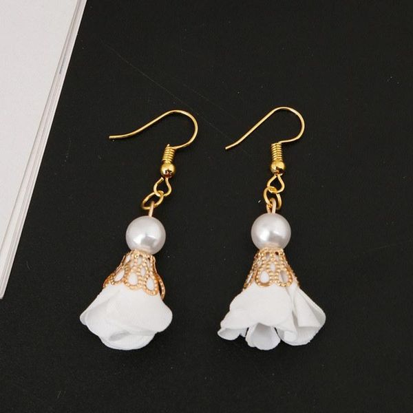 

40pc chiffon cloth pearl flower tassels jewelry diy craft supplies fringe bracelet necklace earring accessories mini tassel h jllhxa