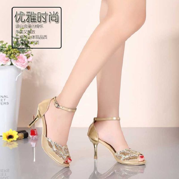 

sandals 2021 summer fashion rhinestone large size shoes one word buckle strap stiletto small diamond women, Black
