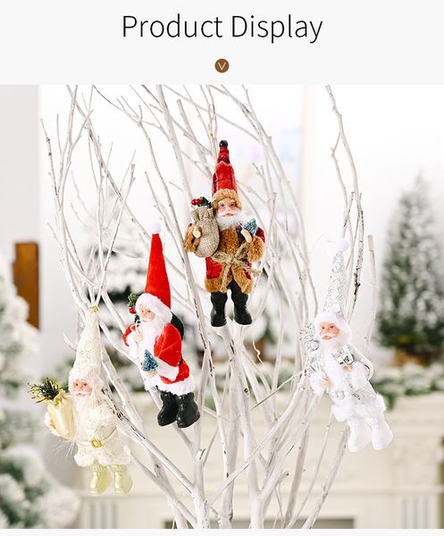 

creative cloth santa claus mini doll toy table decoration christmas ornaments decorations for home navidad#w