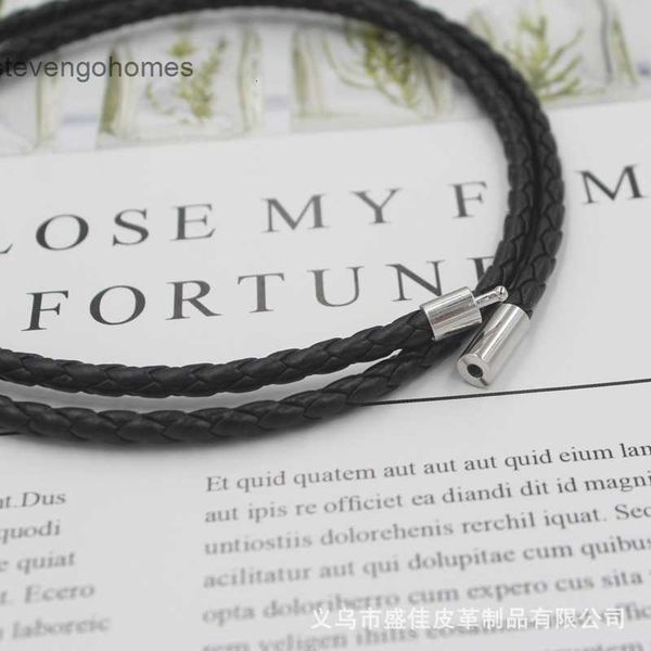 

korean leather multi layer twist braided hand rope bracelet, Silver