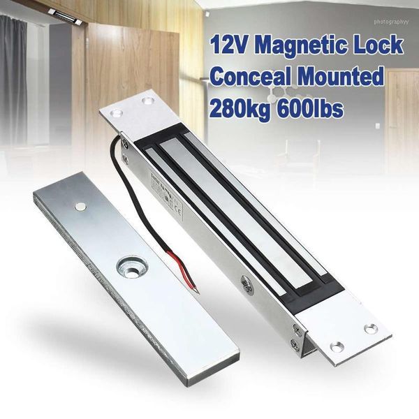 

12v magnetic electric door lock electric magnetic lock gate opener suction holding electromagnetic access control 280kg 600lb1