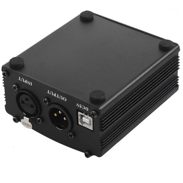 

48v usb phantom power supply usb cable microphone cable for mini microphone condenser recording equipment-black1