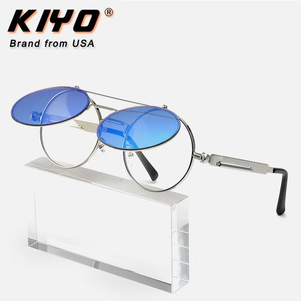 

kiyo brand 2020 new women men round sunglasses metal vintage sun glasses uv400 driving eyewear 3057a, White;black