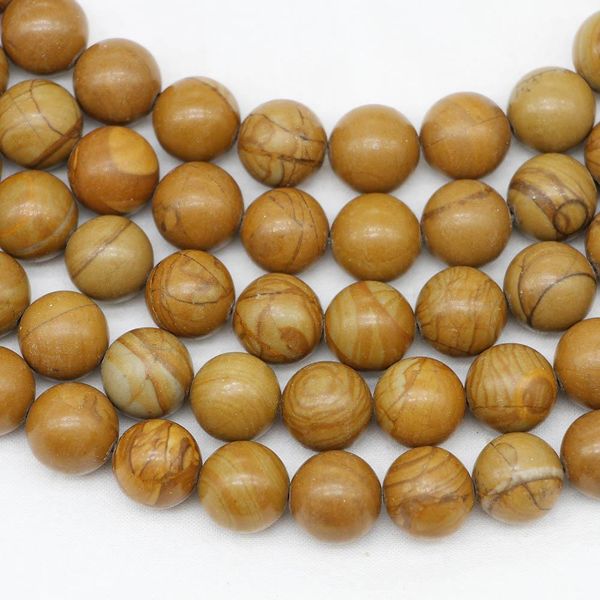 

1strand lot 4 6 8 10 12mm natural wood stripe stone bead round loose spacer beads for jewelry making findings diy bracelet bead h bbyuhv