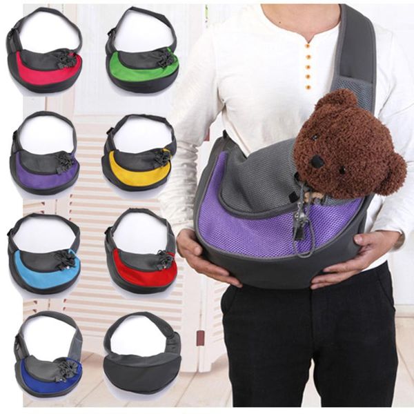 

outing shoulder dog bag puppy travel carrier portable slings front shoulder bag mesh backpack head