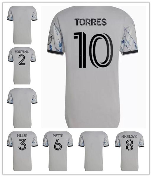 

2022 2023 cf montrÃ©al mls soccer jersey wanyama piette miljevic 22 23 montreal impact away grey kit men football shirt uniform miller mihail, Black;yellow