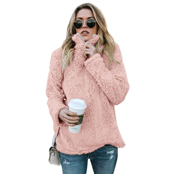 

hoodies sweatshirt women clothes winter autumn long sleeve casual loose pink khaki gray sweatshirts size s-xl, Black