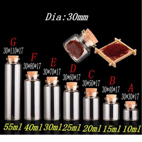 

10ml 15ml 20ml 25ml 30ml 40ml glass bottles with cork empty bottles jars containers vial crafts bottles jars 50pcs jllorj