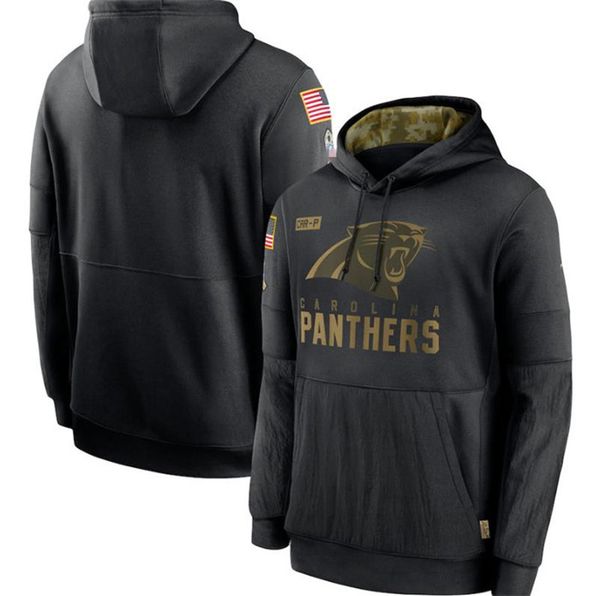 

carolina panthers men ladies youth sweatshirt salute to service sideline performance pullover football hoodie black