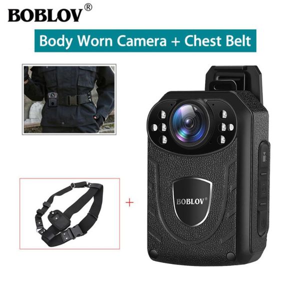 

mini cameras boblov kj21 body worn camera with chest belt 1296p dvr video security cam ir night vision wearable camcorders